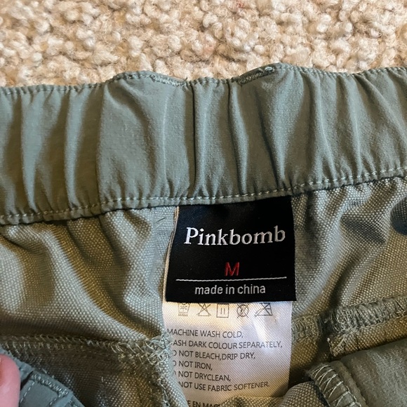 Men's Pinkbomb Green (sage) Flexible Hiking Cargo Pants Size M - Picture 3 of 11